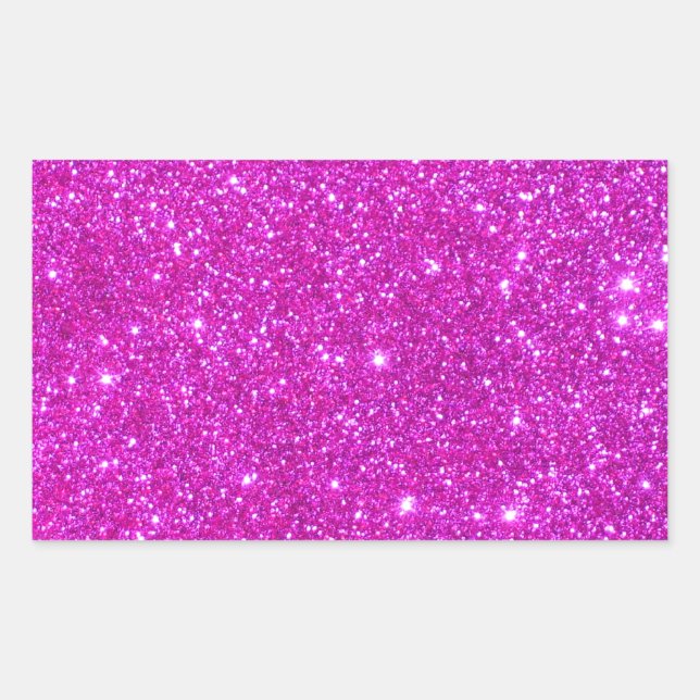 Pink Glitter Sparkle Customizable Design Sticker (Front)