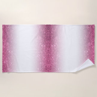 Pink Glitter Sparkle Fancy Glamour – Envelope Line Beach Towel