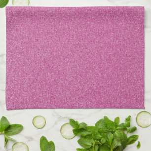 Pink Glitter, Sparkle, Glitter Background Kitchen Towel