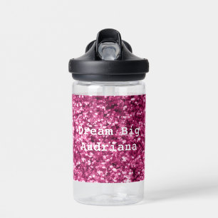 Pink Glitter Sparkle Water Bottle