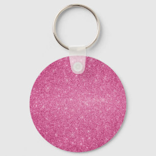 Pink glitter stars keychain