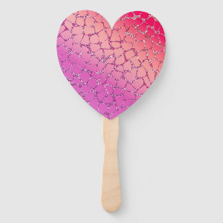 PINK GLITTER STYLISH MODERN HAND FAN