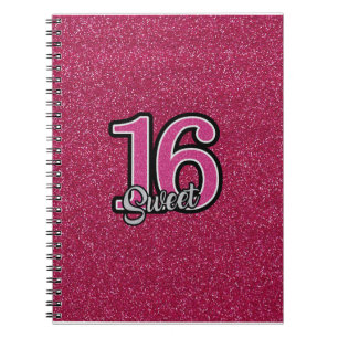 Pink Glitter SWEET16 Notebook