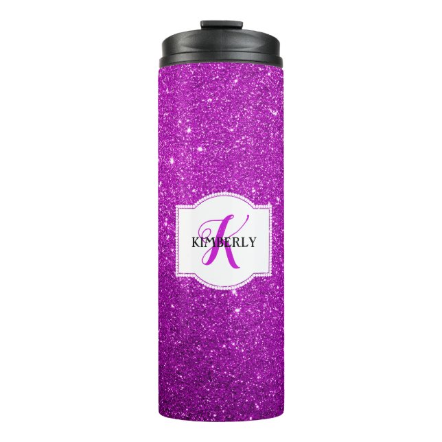 Pink Glitter Thermal Tumbler (Front)