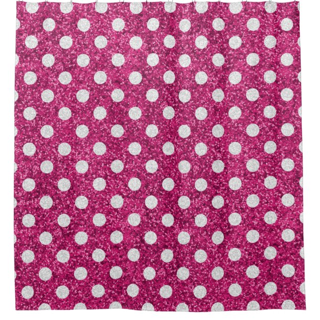 Pink Glitter White Polka Dot (Front)