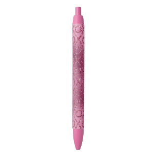 Pink Glitter XOXO Black Ink Pen