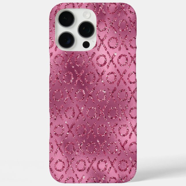 Pink Glitter XOXO Case-Mate iPhone Case (Back)