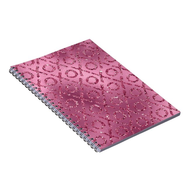 Pink Glitter XOXO Notebook (Right Side)