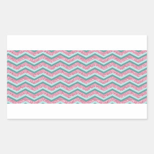 Pink Glitter ZigZag Pattern Sticker