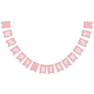 Pink Glitters Girl's Birthday Bunting Flags