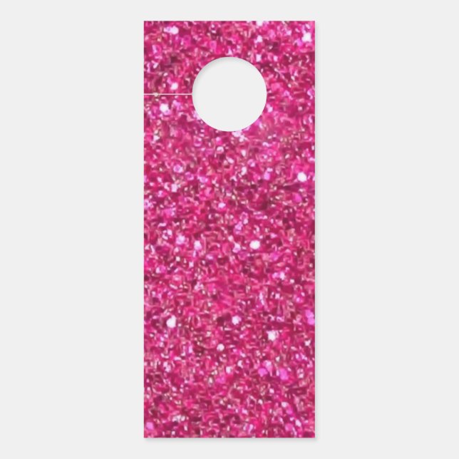 Pink glittery frame door hanger (Front)