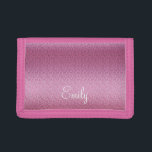 Pink Glittery Gradient Tri-fold Wallet<br><div class="desc">Pink glittery gradient design.
A digital abstract artwork inspired by my friend's daughter who loves all things pink and shiny.</div>