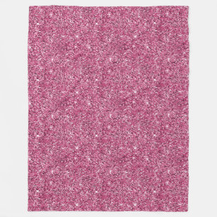 Pink Glitz Glitter Fleece Blanket
