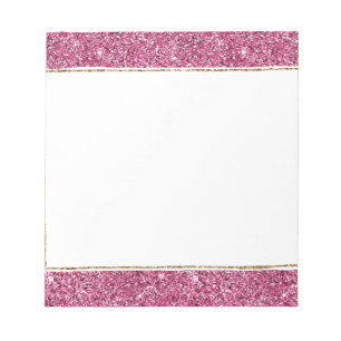 Pink Glitz Glitter  Notepad
