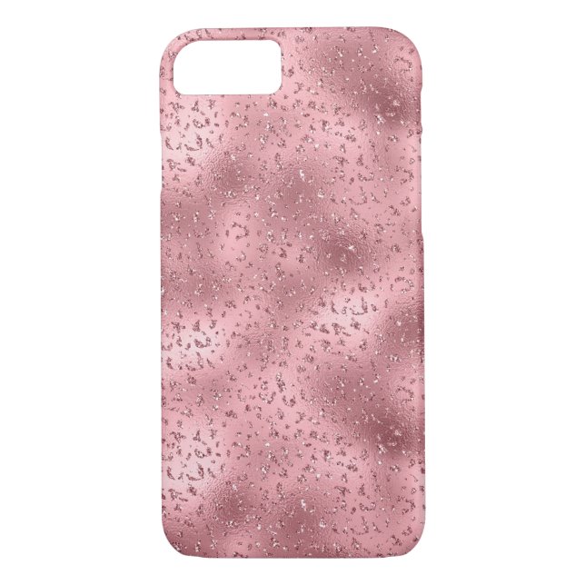 Pink Glitzy Cheetah Print Case-Mate iPhone Case (Back)