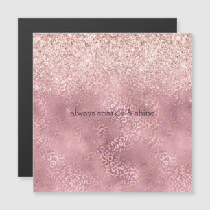 Pink Glitzy Glitter Leopard Print