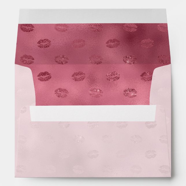 Pink Glitzy Lips Envelope (Back (Bottom))
