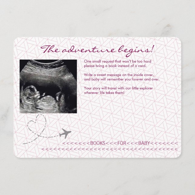 Pink Globe Passport Travel Books for Baby Enclosure Card (Back)