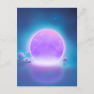 Pink Glowing Planet  Postcard