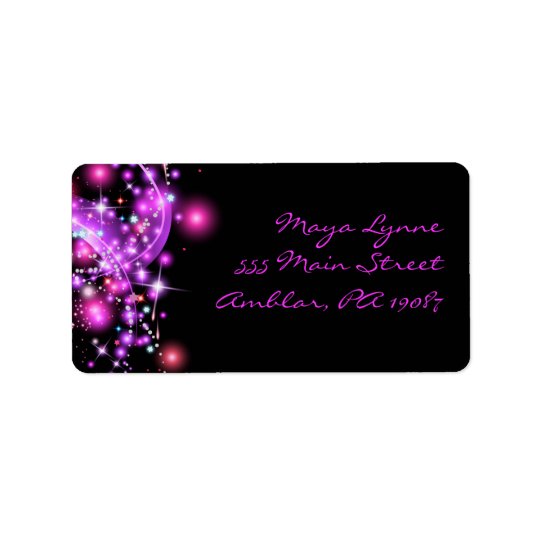 PINK GLOWING STARS Print Your Own Label
