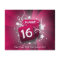 Pink Glowing Swirls and Stars Sweet 16