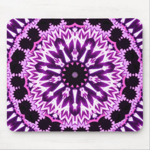 Pink glowstick star mouse pad