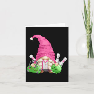 Pink Gnome Mom Graphic For Women Girls And Bowling Card