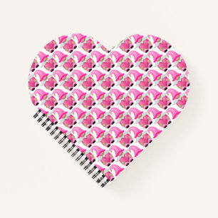 Pink Gnomes Hearts Woodland Scandinavian Cute Notebook