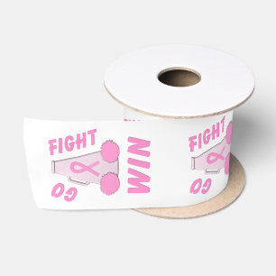 Pink Go Fight Win Megaphone Satin Ribbon