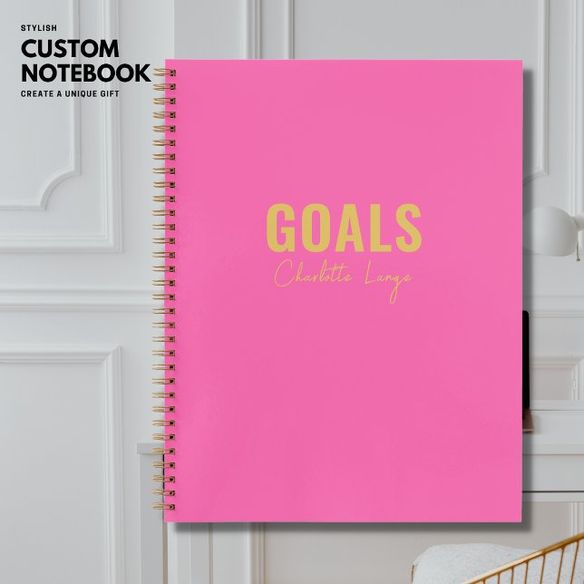 Pink Goals Personalized Notebook To Do List (Creator Uploaded)