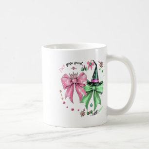 Pink Goes Good With Green Funny Halloween Witch Wo Coffee Mug