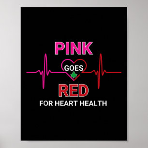 Pink Goes Red , Aka Heart Health Awareness  Poster