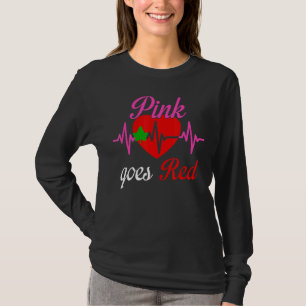 Pink Goes Red For Heart Health Pretty Girl In Red T-Shirt