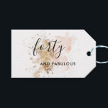 Pink & Gold 40th Birthday Gift Tags<br><div class="desc">d</div>