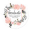 Pink Gold and Black Graduation Envelope Seal