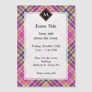 Pink, Gold and Blue Tartan