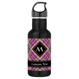 Pink, Gold and Blue Tartan 532 Ml Water Bottle
