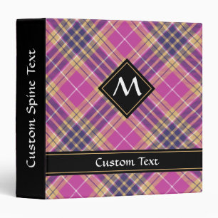 Pink, Gold and Blue Tartan Binder