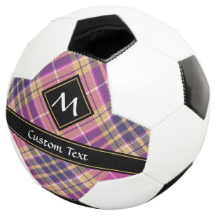 Pink, Gold and Blue Tartan Soccer Ball