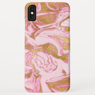 Pink, Gold and White Marble Elegant Modern iPhone XS Max Case