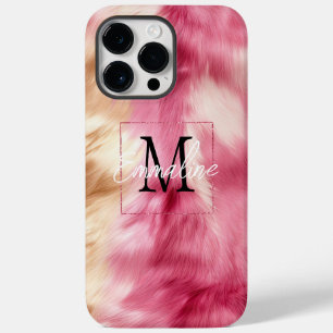 Pink Gold Animal Fur Case-Mate iPhone 14 Pro Max Case