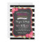 Pink Gold Black White Bridal Shower Invitation