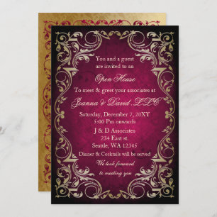 Pink Gold Business Corporate Party   Invitation