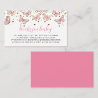 Pink & Gold Butterfly | Books for Baby Insert 