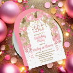 Pink Gold Celebration Balloons 21st Birthday Party Invitation<br><div class="desc">Celebrate in style with this vibrant and eye-catching 21st birthday party invitation, featuring a stunning cascading balloon arch design in shades of pink and gold, and accented with white. The bold '21' at the centre adds a playful yet chic touch, perfectly setting the tone for a memorable celebration. The design...</div>