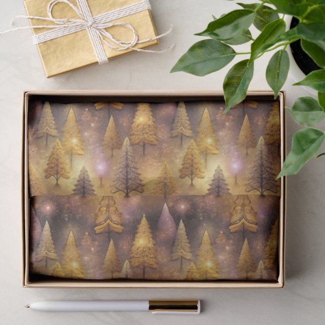Pink Gold Christmas Pattern#19 ID1009 Tissue Paper (Gift)