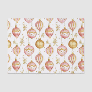 Pink Gold Christmas Vintage Ornaments  Tissue Paper