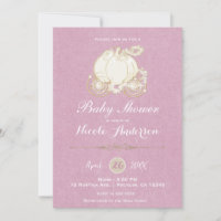 Pink Gold Cinderella Carriage Baby Shower 