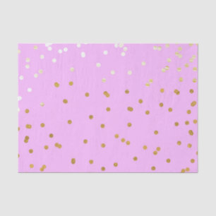 Pink & Gold Confetti Dots Modern Glamour Glam Tissue Paper