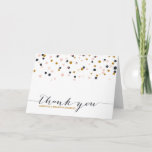 Pink & Gold Confetti Dots Thank You Card<br><div class="desc">Confetti Dots Thank You Card 
  Stylish and unique cards featuring blush,  gold and dark purple confetti dots. Matching items and other colours are available.</div>